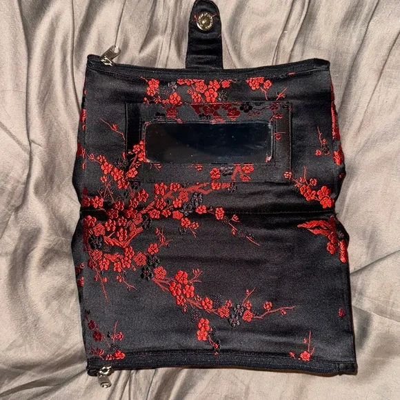 Red Blossom Brand Clutch with Mirror (Like New) - Picture 5 of 10